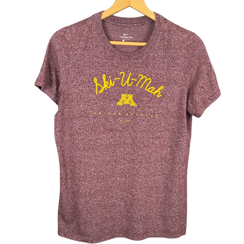 Nike Minnesota Golden Gophers Ski-U-Mah Heather Maroon T-Shirt Mens Large